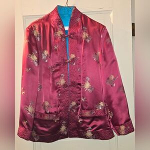 Elegant Floral Women's Reversible Jacket